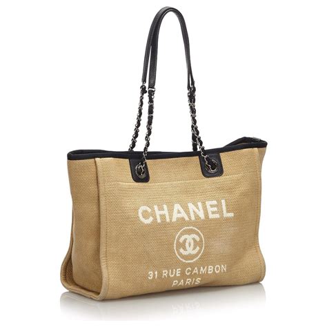 sac cabas chanel en toile|chanel boutique.